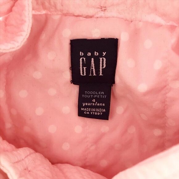 BabyGap pink textured hooded jacket GUC  4T - Picture 5 of 6
